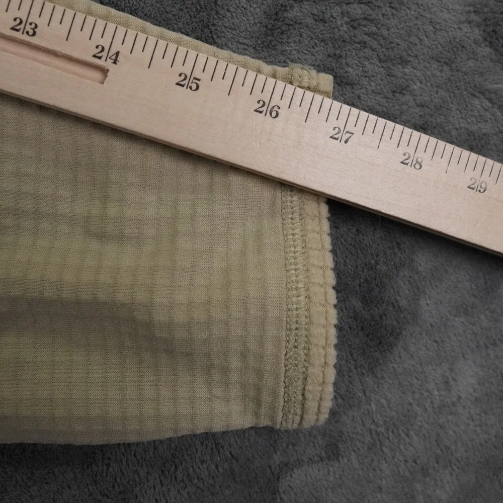 VTG Polartec Thermal Base Layer Pants Men Large? Tan Waffle Grid Fleece Made USA